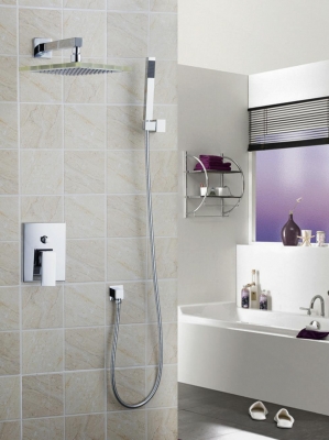 ouboni shower set torneira wall glass led light 9" shower head bathroom rainfall 50226-43b bath tub chrome sink faucet,mixer tap