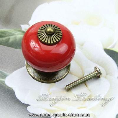 vintage chinese style ceramic gold pull knob handle for cupboard cabinet furniture cabinet drawer locker door screw