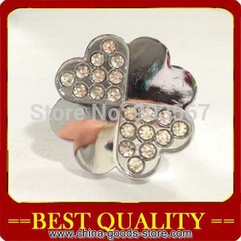 whole clover crystal knobs,cabinet handle cabinet knobs zinc alloy drawer pulls crystal knobs