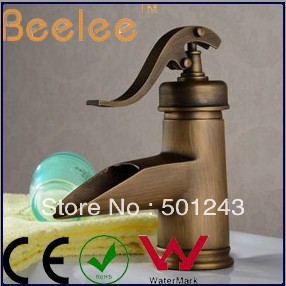 +antique brass faucet single lever bath basin water tap qh0599a