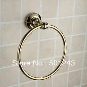 +gold finish wall-mounted bath toilet towel ring ba3712g