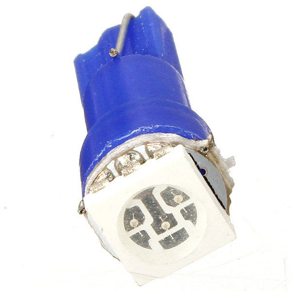 big promotion 5x t5 5050 smd 1 led blue car auto light source wedge side instumental indicator speedo dashboard lamp bulb dc12v