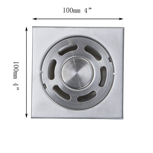 e_pak 5663/1 newly classic bathroom parts nickel brushed shower drain square floor waste