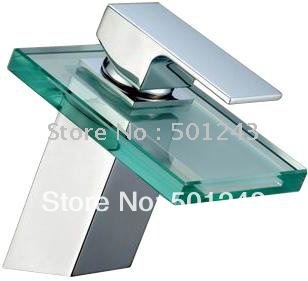 +single handle glass waterfall faucet tap qh0815