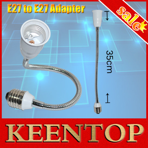 hight quality e27 to e27 60cm length flexible extend extension led light lamp bulb adapter converter socket holder 1pcs/lot