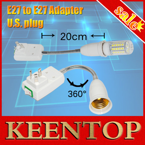 new arrival e27 led lamps plug bulb universal head holder converter light plug holder 20cm extend e27 base twist extend adapter