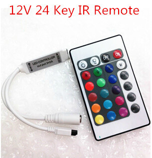 whole 50pcs/lot 12v 24 key mini led ir remote controller for smd 3528 & 5050 rgb strip light ysl-ir24m