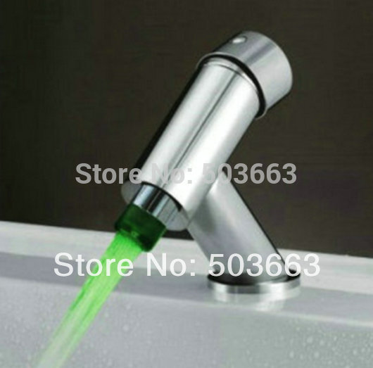 led faucet bathroom mixer tap chrome 3 colors b035 mixer tap faucet