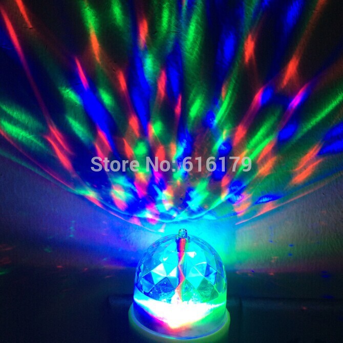 led rgb e27 3w rotating lights magic ball lamp lantern festivals wedding decoration lamp bar spot lighting 1pcs