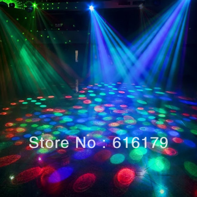new quailty full color 3w e27 rgb led crystal stage light voice-activated rotating dj party stage light