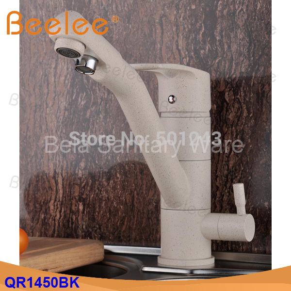 european modern style brass granite kitchen faucet,3 way kitchen faucets with pure water flow filter tap