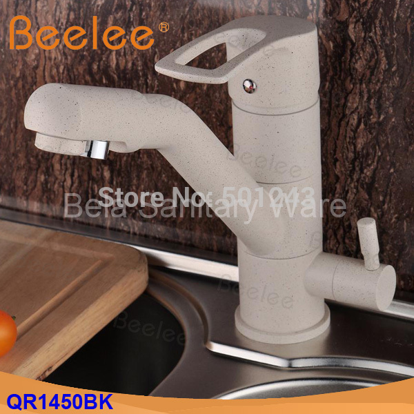 european modern style brass granite kitchen faucet,3 way kitchen faucets with pure water flow filter tap