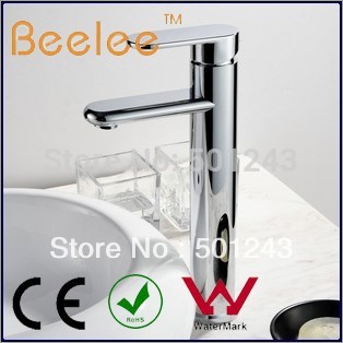 +chrome finish deck mount single hole round bathroom basin faucet qh0508h