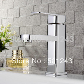 torneira beelee brand new polished basin sink tap single lever single hole deck mounted basin waterfall faucet mixer (qh0516)