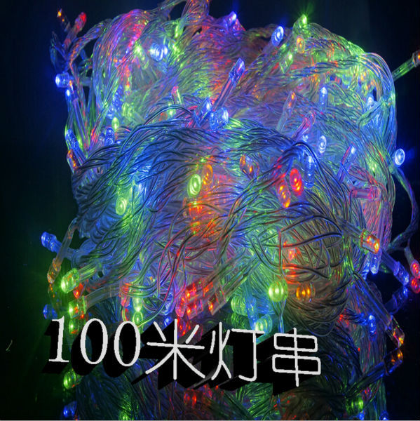 100m 600 led copper wire string lights xmas christmas outdoor garden decoration party twinkle string bulbs 220v 110v x 20pcs